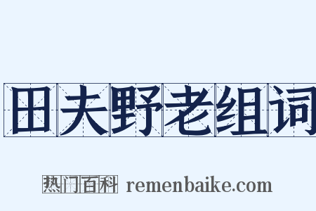 田夫野老组词是什么意思的图片